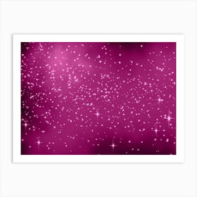 Red Violet Shining Star Background Art Print