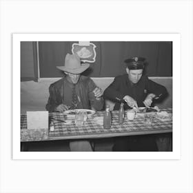 Eating Lunch At A Restaurant On The Grounds Of The San Angelo Fat Stock Show, San Angelo, Texas By Russell Lee Art Print