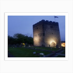 Church Tower at night Art Print