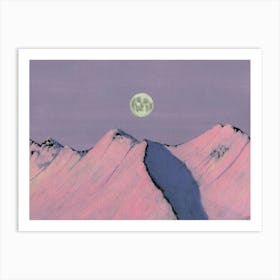 Sunset in the mountains Art Print