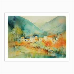 Village In The Mountains 5 Art Print