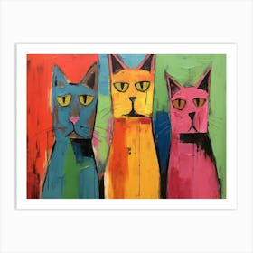 Three Cats 4 Art Print