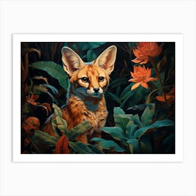 Bengal Fox Painting 4 Art Print