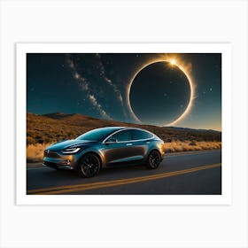 Tesla Model X Art Print