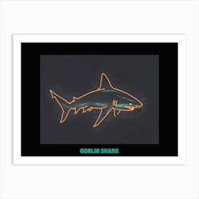 Neon Goblin Shark 5 Poster Art Print