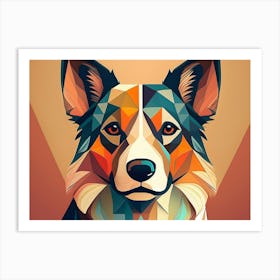 Geometric Dog Portrait Art Print