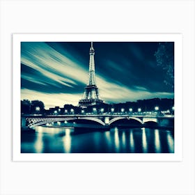 Eiffel Tower At Night 6 Art Print