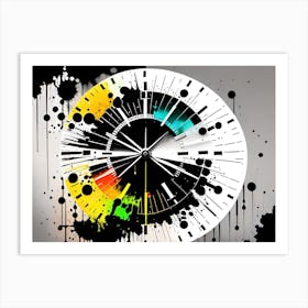 Abstract Clock Art Print