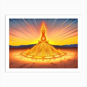 Burning Man Art Print