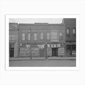 Sign In Store Selling Out, Aledo, Illinois By Russell Lee Art Print