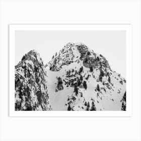 Black And White Mountain 1 Art Print