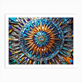 Stained Glass Sunburst 5 Art Print