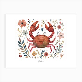 Little Floral Crab 4 Poster Art Print