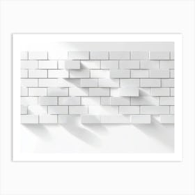 White Brick Wall Art Print