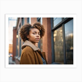 Portrait Of A Young Black Woman in NY Art Print