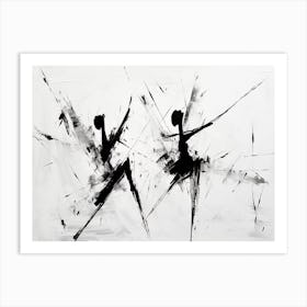 Dance Abstract Black And White 6 Art Print