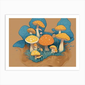 Mushroom Forest Art Print