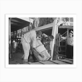 Stevedores Handling Drum, New Orleans, Louisiana By Russell Lee Art Print