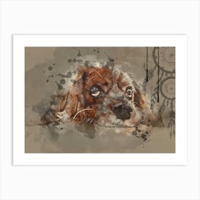 Cocker Spaniel Watercolor 1 Art Print