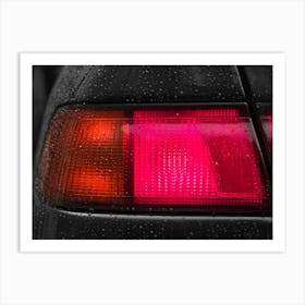 Red Car Tail Light Art Print