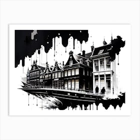 Cityscape Of Amsterdam Art Print