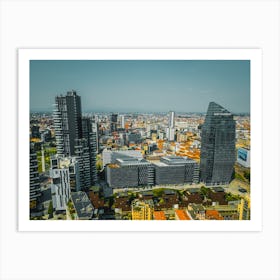 Skyscrapers in Milan. Cityscape Wall Art Art Print