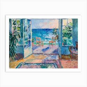 Brilliant View Vista Painting Inspired By Paul Cezanne Art Print