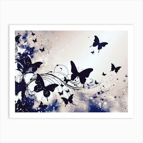 Butterfly Wallpaper 25 Art Print