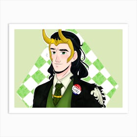 Loki Cartoonist Art 🎨 Art Print