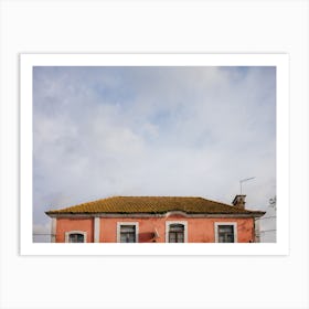 Pink House, Portugal Art Print