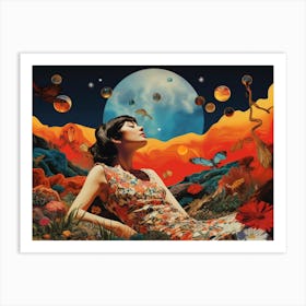 Moon And The Stars Art Print