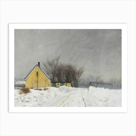 Vintage Yellow House Art Print