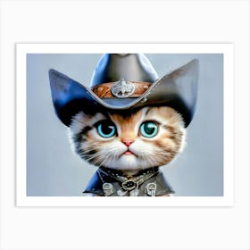 Cowboy Cat Art Print