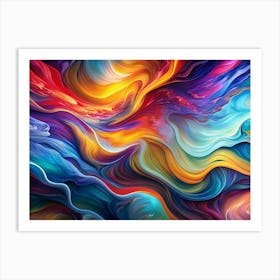 Abstract Colorful Swirling Pattern Art Print