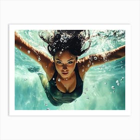 Woman Swimming 6 Art Print