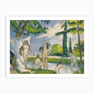 Bathers 1874, Paul Cezanne Art Print