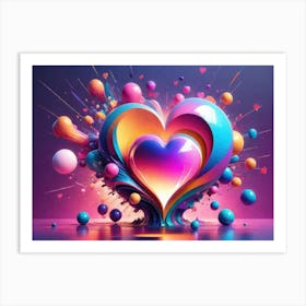 Colorful Heart Creative 33 Art Print