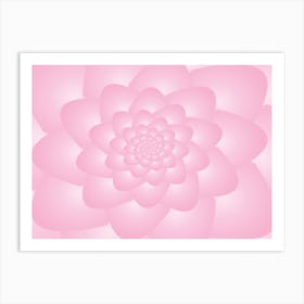 Pastel Colors Flower Pattern Set Red Art Print