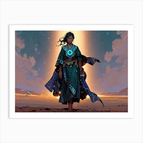 Woman In The Desert 7 Art Print