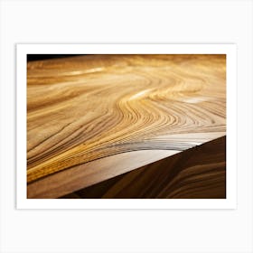 Wavy Wood Table Art Print