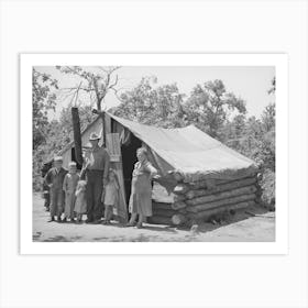Family Who Have Small Goat Dairy In Front Of Their Tent Home Near Sallisaw, Oklahoma, They Had Moved Into The Art Print