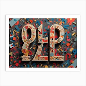 Abstract Ticker Tape Art Print