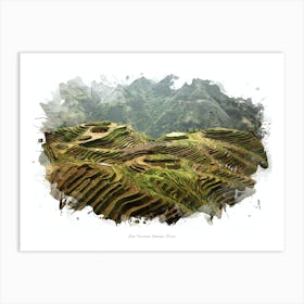 Rice Terraces, Guangxi, China Art Print