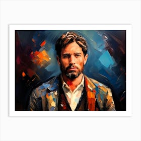 Creative Man Portrait Paint Art Print