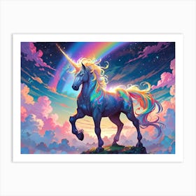 Unicorn In The Sky 14 Art Print