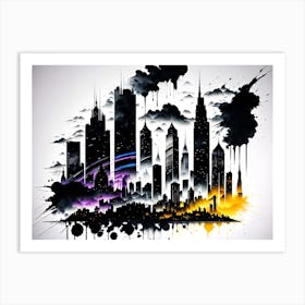 Cityscape Painting 7 Art Print