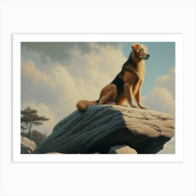 Dog On Top Art Print