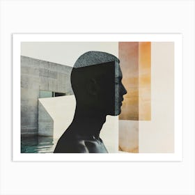 Abstract Portrait Of A Man 5 Art Print