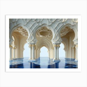 Elegant 3d Mosque Art, Stunning Sophisticated Art Print