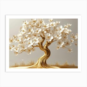 Gold Tree Art Print